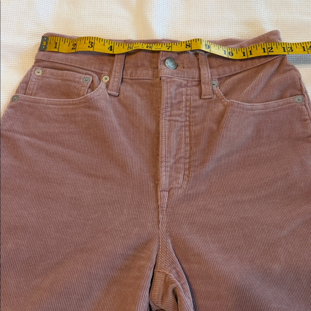 Madewell The Perfect Vintage Straight Jeans Corduroy Size 24 Sand Pink - Picture 7 of 14